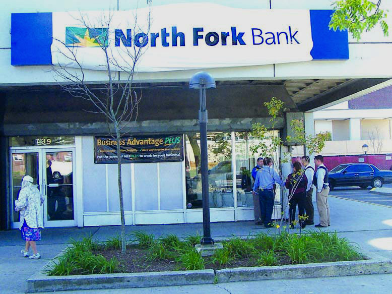 North Fork Bank branch with exterior signage